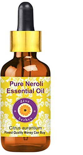 Deve Herbes Reines Neroli Ätherisches Öl (Citrus aurantium) mit Glastropfer Natürlich Therapeutisch Dampfdestilliert, 15ml (0,50 oz)