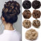 Hair Extensions Haarverlängerung Haarteil Haargummi Hochsteckfrisuren unordentlicher Dutt Gewellt Ombre Aschblonde Mix Bleichblond