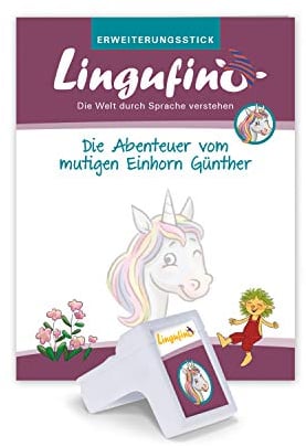 DIALOG TOYS Lingufino Erweiterungs-Set Die Abenteuer vom mutigen Einhorn Günther