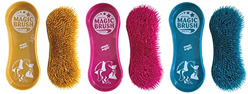 netproshop Pferde Bürsten Magic Brush Gegen Hartnäckigen Schmutz, Farbe:Petrol