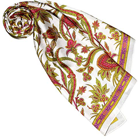Lorenzo Cana Designer Seidentuch 100% Seide Tuch Halstuch Damentuch mehrfarbig bedruckt 90 x 90 cm Geschenk Idee für Frauen 8916377