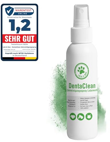 Lolo & Max DentaClean Zahnreinigungsspray Leberwurst – für Tiere Leberwurstgeschmack - 130ml - Zahnpflege und Dentalspray für Hunde & Katzen - Zahnsteinentferner - 100% natürlich