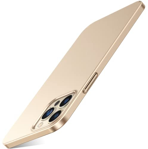 TORRAS für iPhone 12 Hülle, iPhone 12 Pro Hülle Ultra Dünn (Wie Original iPhone) Slim Handyhülle Case (Unzerbrechlich Rundum Schutz) Schutzhülle Gold