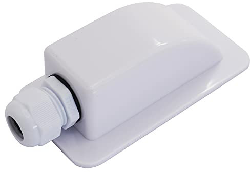 White Waterproof Single Cable Entry Gland, ABS IP68 Water Protect Cable Duct Diameter 3-7mm for RV, Motorhomes, Campervans, Caravans, Boats, Solar Panels, CCTV