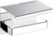 Zuzcher Porta Rotolo Carta Igienica con Adesivo 304 in Acciaio Inox Porta Carta Igienica con Ripiano Portaoggetti Cromato