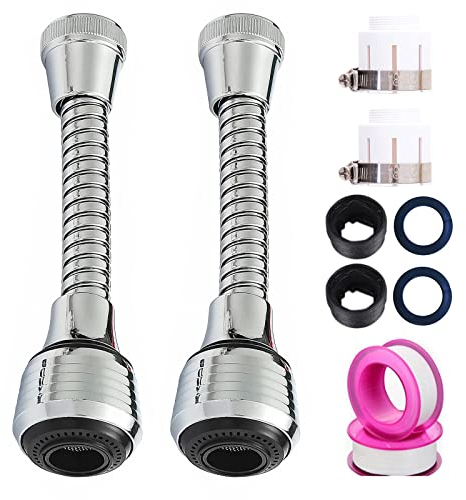 ProsXinty Aireador Grifo Cocina,alargador grifo cocina,atomizador grifo,Aireador De Grifo de 360 Grados,Grifo Anti-Salpicadura,Ahorro de Agua de Presión de Aumento,para Cocina,Baño