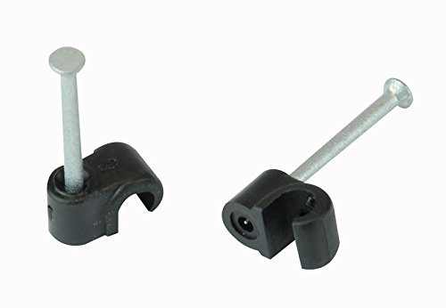 Cable Clip Round Black 5.00MM 100/BOX | Cable Management Clips Accessories, 100 X Qty - ZZV44151