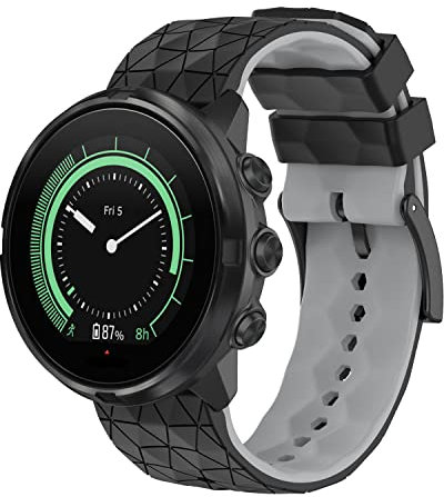 Gheper Cinturino dicromatico in silicone morbido compatibile con Suunto 9 Baro/Suunto 7/Suunto 9/Suunto D5/Suunto Spartan Sport Wrist HR Smart Watch cinturino di ricambio