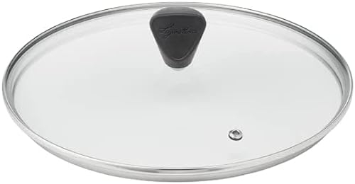lagostina coperchio cm 24 per padelle pentole e casseruole in vetro con bordo acciaio e pomello in bakelite Demetra