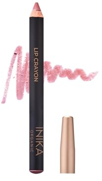 INIKA Organic Long Lasting Lipstick Crayon | Vegan Lipstick + Organic Lip Liner, Hypoallergenic, Cruelty-Free, Satin Finish, Enriched with Vitamin E and Coconut Oil, Pink Nude, 3 g