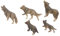5 Stück Wolf Figur Spielzeug, Hohe Simulation Kunststoff Lebensechte Wolf Figuren Wildtier Spielzeugfiguren Modell Dekoration