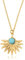 Made by Nami Boho Damen Halskette mit Anhänger - Edelstahl Glieder-Kette - Coole Silber-Kette oder Gold-Kette Unisex - Handmade Strand-Schmuck Surfer-Schmuck Festival-Accessoires (Gold Halfsun)