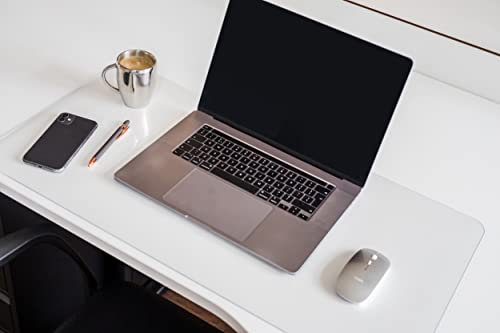 WURK Schreibtischunterlage [80 cm x 40 cm] - Transparent Premium Qualität - Mauspad - Große Schreibunterlage - Mauspad XXL - Rutschfeste Unterlagenmatte - Durchsichtige Desk Mat (Transparent)