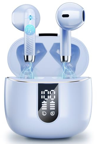 Bluetooth 5.3 Kopfhörer, In Ear Kopfhörer Kabellos mit 4 Mic, 48H Tiefer Bass Spielzeit Wireless Earbud, LED-Anzeige, Bluetooth Ohrhörer mit ENC Noise Cancelling, IP7 Wasserdicht Kopfhörer Sport USB-C