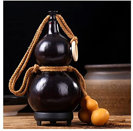 Borraccia in Pura Zucca Naturale, Anti-infiltrazione di Cera D'api, Bottiglia d'Acqua Portatile All'aperto con Coperchio, Decorazioni Ornamentali per Portabevande - Zucca Essiccata