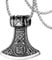 DXIUORF Norse Viking Punk Necklace for Men Women-Skull/Anchor/Thors Hammer/Norse Compass/Raven/Axe Wolf/Norse Amulet/Snake Viking Spear Head Pendant Necklace Chain 22-2 Inhes