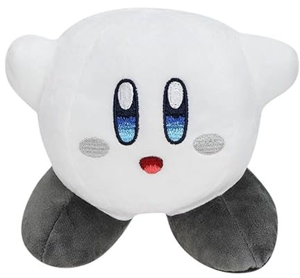 Niedliches Kirby-Plüschtier 15cm, Kirby Adventure All Star Collection, Plüsch, weiches Kirby-Stofftier, rosa/blau/gelb/grün, Tierpuppe, Geschenk für Fans (Weiß)
