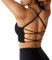 Zhiaek Reggiseno Sportivo Donna Imbottito Push up Bustier Senza Schienale Cinghie Incrociate Bralette Yoga Top per Fitness Jogging Gym Pilates S-L