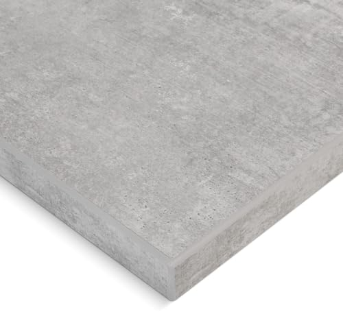 HausFux Spanplatte nach Maß - 1,9 cm stark, melaminbeschichtet, mit ABS-Kante - Made in Germany - Maßanfertigung - für Möbel- und Innenausbau (Bellato Grau, 120 x 50 cm)