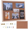 Tableau Liege,Tableau d'Affichage en Liège,30x20cm Tableau Liege Mural,Tableaux en Liège,Tableau en Liège avec Cadre en Bois,Panneau avec Cadre en Bois,pour Cuisine,Bureau,école