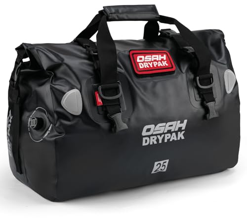 OSAH DRYPAK Bolso de Lona Impermeable - Bolsa estanca para Moto con Gran Capacidad de Almacenamiento, Viajes, Acampada, Kayak, Pesca