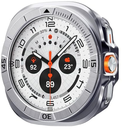 Spigen Bezel Tune Pro Entwickelt für Samsung Galaxy Watch Ultra 47mm (2024, 2025) Hülle mit Lünette Ring - Silber