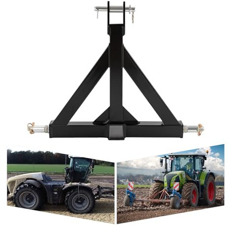 Attelage de remorque à trois points, adaptateur d'attelage à 3 points, prise à trois points avec récepteur à trois points de 5,08 cm pour remorque, tracteur, rail d'attelage en acier au carbone