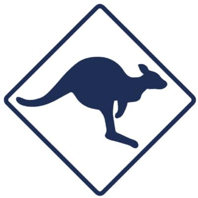 Tattwo.me – Tatouage temporaire pour adultes et enfants, dure 2 semaines, résistant à l'eau – panneau attention kangourou – Encre végétale - certificat cosmétique UE – (P0661)