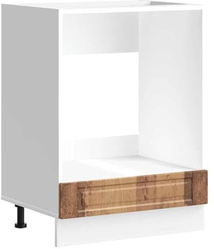 vidaXL Herdumbauschrank Porto Altholz-Optik Holzwerkstoff, Backofenschrank, Herdschrank, Ofenschrank, Küchenofenschrank, Küchenherdschrank