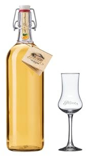 Prinz Alte Marille 1,0 Liter + 1x Prinz Schnapskelch