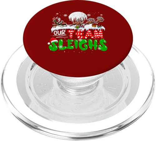 Our Team Sleighs Xmas Family Group Santa Schlitten Rentier PopSockets PopGrip für MagSafe