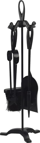 Heavy Duty 24 Coal Fireside Companion Tools with Stand 5pc Set