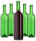 KADAX Lot de 10 bouteilles de vin vides en verre sans bouchon pour vin, liqueurs et spiritueux - 750 ml - Bouteilles à remplir - Bouteilles de liqueur en verre (vert)