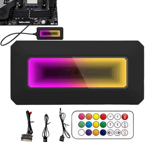 Controller Hub Argb - Fan Fand e Light Strip Basella a 3 pin | Splitter RGB alimentato con controllo remoto e software, compatibile con , Light Mystic Light, ICUE, PC Setup