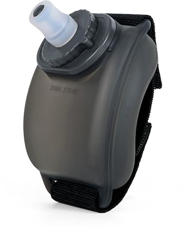 Surcanseek DeepFit 200ml Wrist Water Bottle – BPA-Free, Leakproof Hands-Free Hydration for Running, Gym & Hiking | Adjustable Strap (Black)