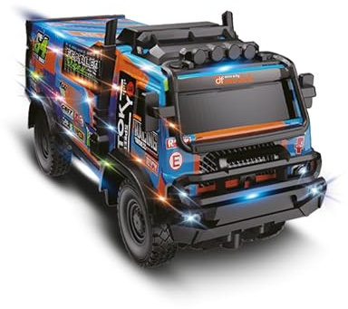 DF Models Mountain Truck Rally Van RTR (lunghezza x larghezza x altezza) 22 x 8,5 x 11 cm, ca. 250 g, scala 1:18, con illuminazione a LED, dai 6 anni, con batteria e cavo di ricarica USB, auto