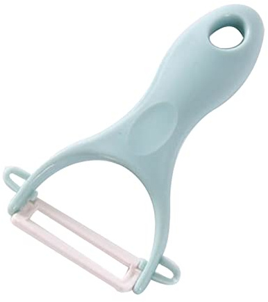 JINGYAN Peelers Ceramic Hand-held Peeler Fruit and Vegetable Peeler(Blue)