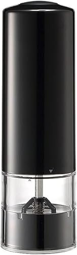 SHRGOMPIT Electric Pepper Grinder Automatic Mill Spice Grinder Battery-Operated with Adjustable Coarseness One Hand Operated Black