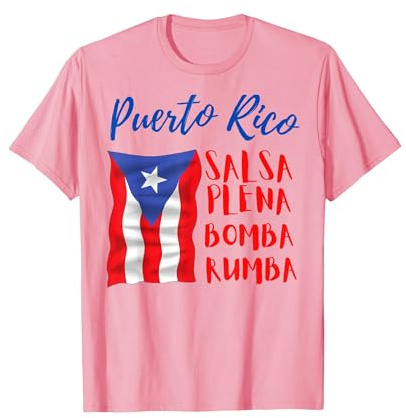 Salsa Plena Bomba Rumba Salsa Chemise de Danse pour Homme et Femme T-Shirt, Homme, Rose, S