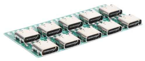 HEALLILY USB Type C 3.1 Female Connector Board with Pcb 10pcs | Zinc Alloy Set, Faster Data Transmission and Enhanced Stability, for Cable Transfer and DIY Use