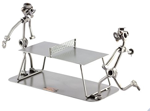 Steelman24 I Schraubenmännchen Tischtennis I Made in Germany I Handarbeit I Geschenkidee I Stahlfigur I Metallfigur I Metallmännchen