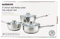 Sabichi 3pc Day To Day Saucepan Set - Stainless Steel - Dishwasher Safe - Glass Lids With Steam Vent - Suitable For Use On Gas, Electric, Ceramic & Solid Hot Plate Hobs