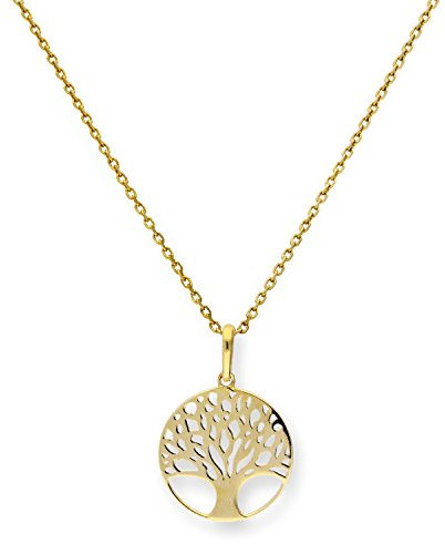 jewellerybox 9ct Gold Tree of Life Pendant on 18 Inches Chain