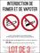 Autocollant vinyl - Interdiction interdit de fumer et vapoter - L.148 x H.210 mm - 3