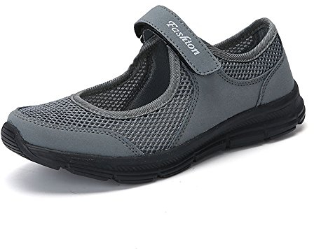 MRULIC Mode Damen Schuhe Sommer Sandalen Anti Slip Fitness Laufen Sportschuhe Prinzessin Turnschuhe(Dunkelgrau,36 EU)