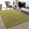 SANAT Teppich Wohnzimmer - Hellgrün Hochflor Langflor Teppiche Modern, Größe: 60x110 cm