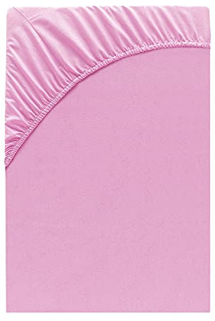 Class Home Collection Spannbettlaken 180x200cm - 200x200cm Jersey Baumwolle Rosa