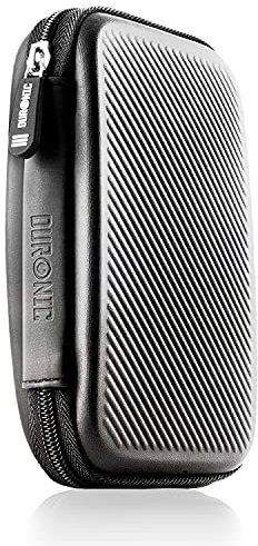 Duronic HDC2 GY Custodia per Hard Disk esterno, Compatibile con tutti i hard disk, Custodia portatile con scomparto per cavo renitente e leggero, Borsa protettiva antiurto, Grigio