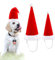 Luter 2 Stück Verstellbare Weihnachtsmütze für Hundekatze, 2 Größe Weihnachtsmütze für Haustier, Weihnachtskostüm für Weihnachtsfeier Neujahrsdekorationen