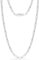 LeCalla 925 Sterling Silver Italian 3 MM Diamond-Cut PaperClip Link Chain Necklace for Women 18 Inches